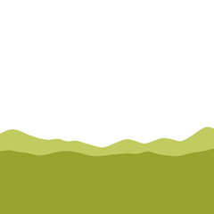 Nature green field. spring lawn hill, green grass fields landscape illustration. Field grass