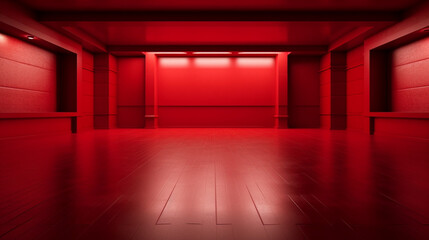 Empty red room