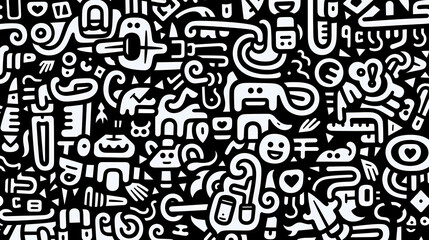 Abstract seamless doodle background, artistic background