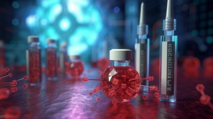 measles mumps ham rubella vaccination concept with syr Ai Generative