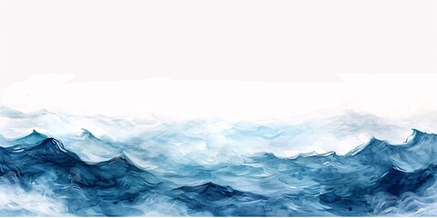 A serene blue ocean with gentle waves Generative AI