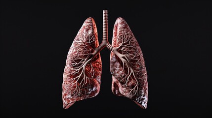 A 3D model of a human lung Generative AI