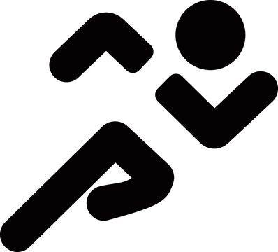 Running sport man icon in flat. isolated on transparent background Containing runner, race, finish, boy stick figure running fast and jogging elements. symbol Vector for apps and website