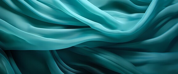 Subdued teal silk creating a calming abstract background with subtle variations