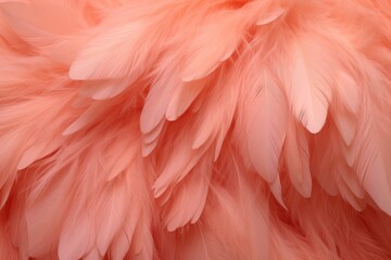 Fototapeta premium Close-up of peach fuzz colored feathers