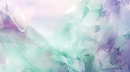 Subtle shades of mint green and lilac create a calming abstract scene against a backdrop of crystal-clear brilliance