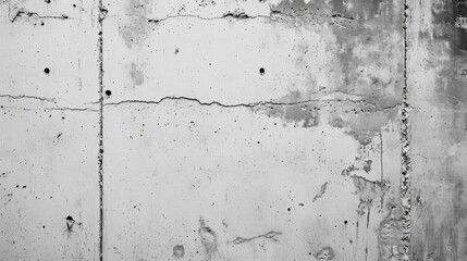 Textured gray concrete wall with distressed white paint and black marks