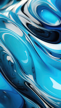 Luxury abstract dynamic smooth waves in shades of blue. Trendy blue and white abstract background and wallpaper. Can be used for many themes. Movement composition for yours cover, header, design.