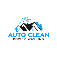 vector graphic of pressure power wash spray logo design