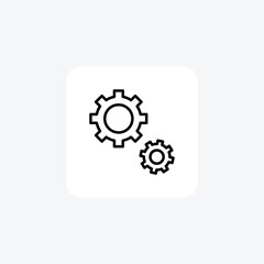 Settings black outline icon , vector, pixel perfect, illustrator file