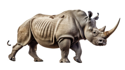 Fototapeta premium A rhino, isolated, white background