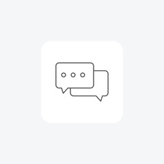 Messages grey thin line icon , vector, pixel perfect, illustrator file