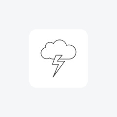 Weather grey thin line icon , vector, pixel perfect, illustrator file