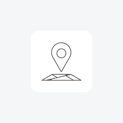GPS grey thin line icon , vector, pixel perfect, illustrator file