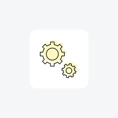 Settings color shadow line icon , vector, pixel perfect, illustrator file