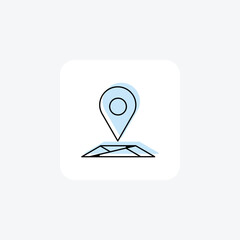 GPS color shadow line icon , vector, pixel perfect, illustrator file