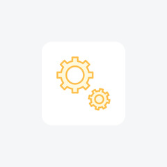 Settings color outline icon , vector, pixel perfect, illustrator file
