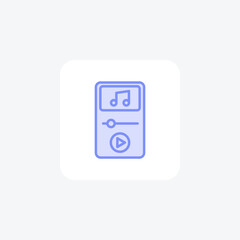 Music Player color outline icon , vector, pixel perfect, illustrator file