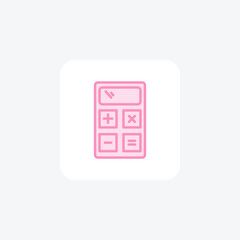 Calculator color outline icon , vector, pixel perfect, illustrator file