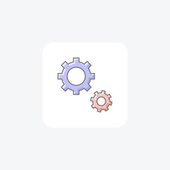 Settings awesome lineal color icon , vector, pixel perfect, illustrator file