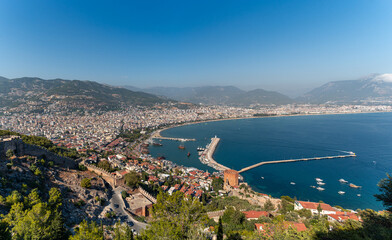Widok na port w Alanii  Riwiera Turecka