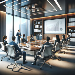 Modern Business Meeting Room