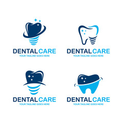 collection dental clinic logo set. logo bundle