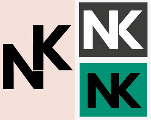 NEW BEST NK creative initial latter logo.NK abstract.NK latter vector Design.NK Monogram logo design .company logo