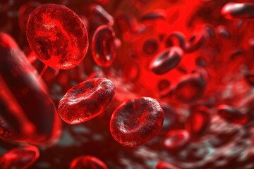 Round flattish red blood cells with indented center
