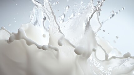 macro closeup of milk rushing thru bottle - obrazy, fototapety, plakaty