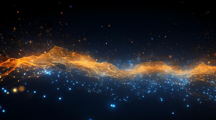 Trails of glowing particles illustrating the fluidity and speed of data connections, forming a captivating abstract background.