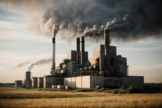 A picture of a Thermal power station emitting dense steam, reflecting the extent of environmental pollution it causes