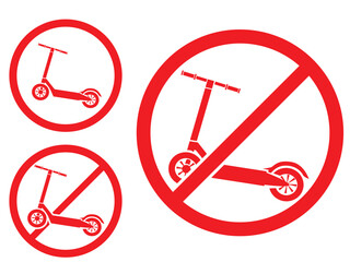 Symbol: Do not park scooter in this area.