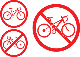 Symbol: Do not park bicycles in this area