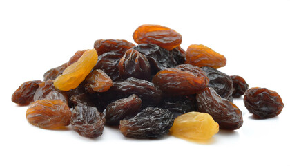 Rosinen isoliert auf wei&szlig;em Hintergrund, Freisteller