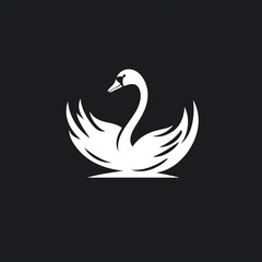 Obraz premium Graceful Swan Silhouette