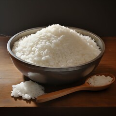 a realistic image of white rice