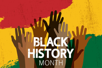 Black History Month greeting concept. African-American History Month.	
