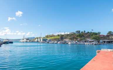 Embarcadère à Fort-de -France en Martinique, Antilles Françaises.	