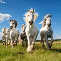   horses in the field