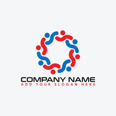 business group unity logo design vector