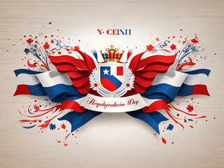 Czech Republic Happy Independence Day vector banner, greeting card design.