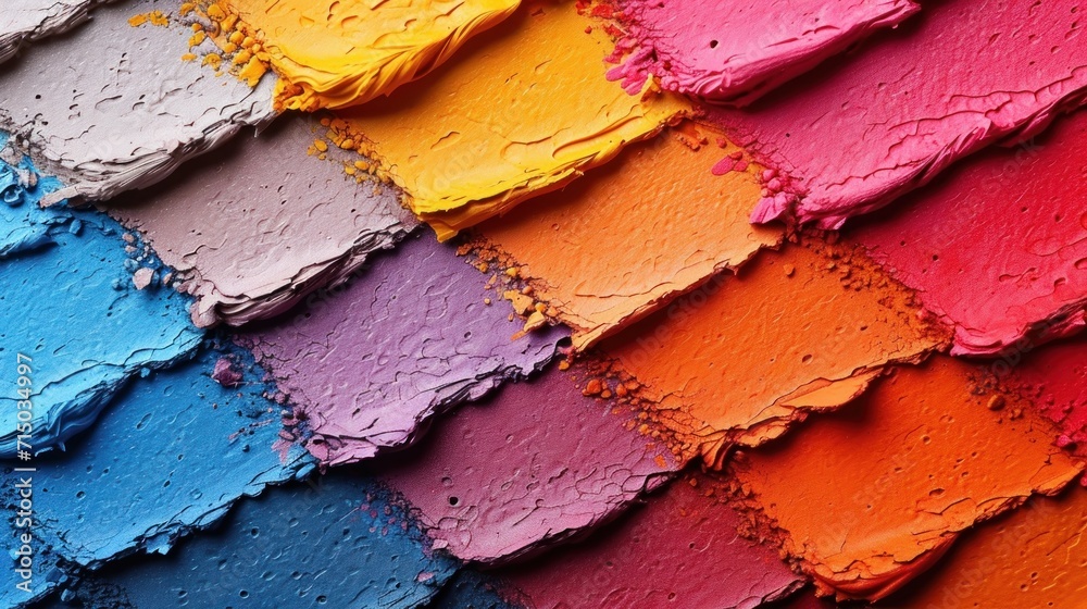 Canvas Prints  a close up of a multicolored roof with drops of water on the roof and the colors of the roof.