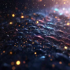Abstract magical rain universe stars