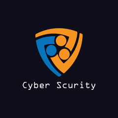 cyber security logo design vector