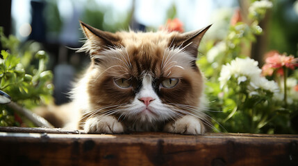 Fototapeta na wymiar Grumpy Cat