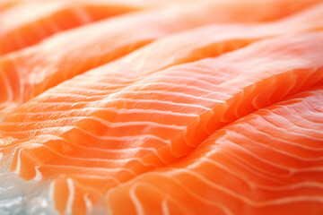 Close up of fresh raw salmon fish filet