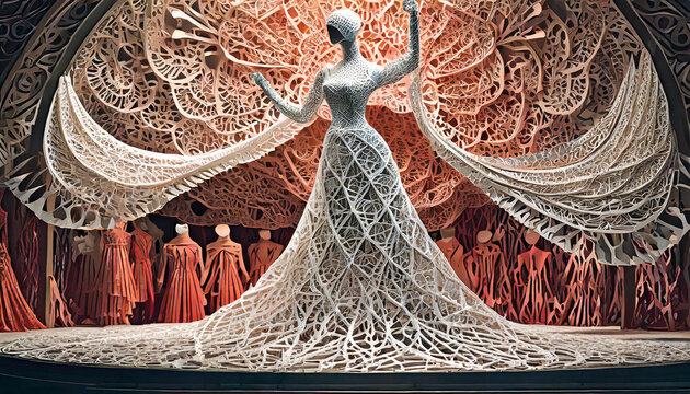robes inspir&eacute;es de l'art japonais le karigami