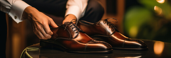 wedding shoes on the floor.