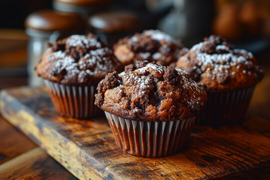 Delicious chocolate muffins